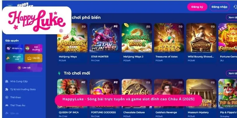 HappyLuke - Sòng bài trực tuyến và game slot đỉnh cao Châu Á [2025]