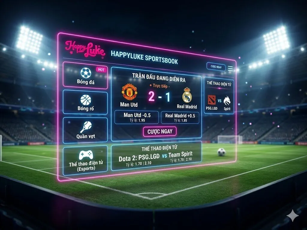 Sảnh cá cược thể thao và Esports trực tuyến tại Happyluke
