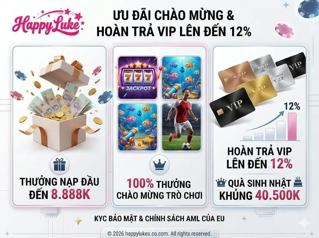 Các khuyến mãi tại happyluke