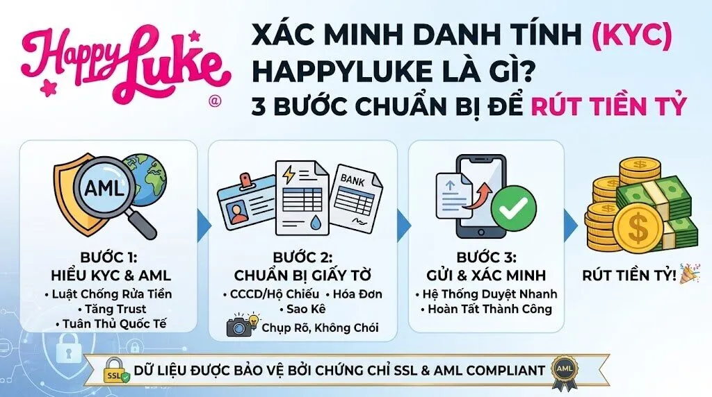 Thời gian rút tiền Happyluke về tài khoản ngân hàng và ví tiền ảo Crypto diễn ra trong 10 đến 30 phút